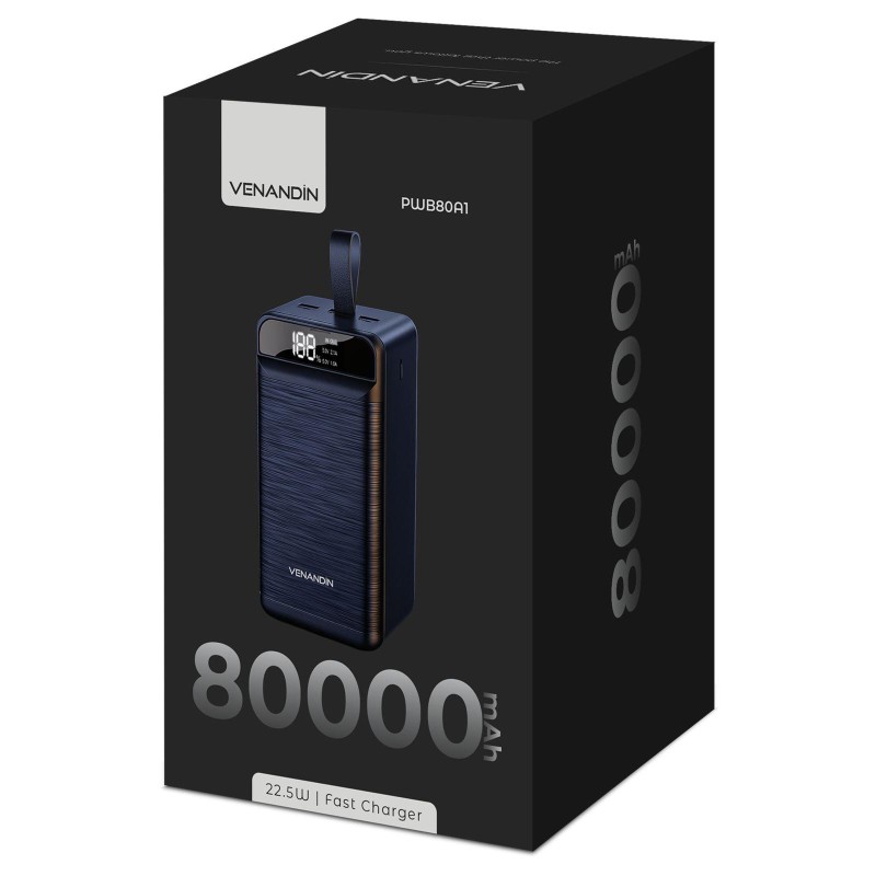 Venandin PWB80A1 22.5W 80.000 mAh Fast Charge Powerbank